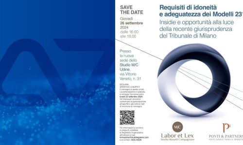 convegno requisiti di idoneità e adeguatezza dei modelli 231: Studio Legale Mosetti Compagnone 26 settembre 2024